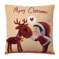 thumbnail image 1 of mmirethe Christmas Cotton Linen Pillow Case Snowman Santa Printing Bed Home Decor Cushion Cover Shell Christmas Decor, 1 of 8