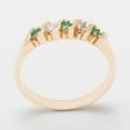thumbnail image 2 of LBG British Made 9k Rose Gold Natural Emerald & Cubic Zirconia Womens Eternity Ring - 33 size options - Sizes 4 to 12 Available, 2 of 6