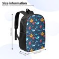 thumbnail image 3 of Goofa Ocean Floor Animals Pattern 17in Student Backpack - School, Travel, Work Bookbag -Laptop Backpack,Water Resistant College School Computer Bag, 3 of 6