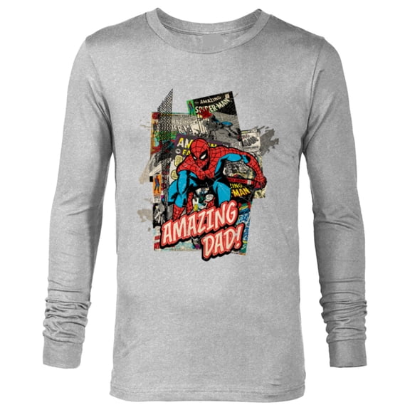 Marvel Spider-Man Amazing Dad Father's Day - Long Sleeve T-Shirt for Men - Customized-Athletic Heather