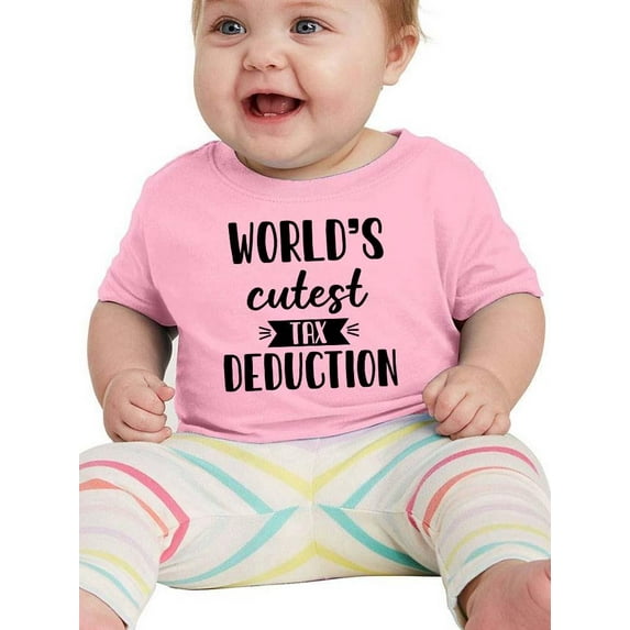 Smartprints Infants Graphic Tee - World's Cutest Tax Deduction - Regular Fit 100% Cotton