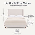 thumbnail image 7 of Miniyam Queen Size Upholstered Wingback Bed with 54" Headboard for Adult, Ivory, 7 of 7