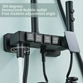 Black Shower System, 4 Function Bathroom Shower Faucet Set with 360