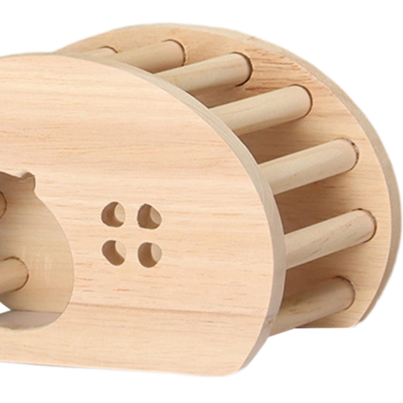 TOOYFUL Hamster Wood House Hideout, Small Animal House DIY Cage Rest Tiny Gerbils Ventilated Cage Decor Cage Accessory Exploring Toys Hollow