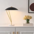 thumbnail image 5 of SAFAVIEH Suarez 20 in. Modern Brass Metal Table Lamp with Black Shade, 5 of 5