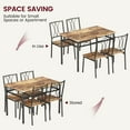 Jojoka 5 Piece Dining Set for Four, Space Saver Industrial Breakfast
