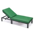 thumbnail image 6 of LeisureMod Chelsea Aluminum Patio Chaise Lounge Chair With Green Cushions, 6 of 15