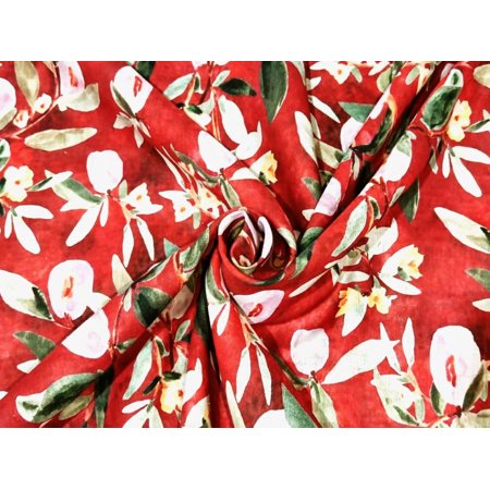 100% linen Floral digital print fabric 44" available in four colors[12267-12270]