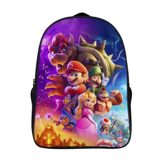 Super Mario 16 Inch Backpack Book Bag Outdoor Daypack Multifunctional Large Capacity Travel Backpack