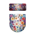 thumbnail image 2 of HELLHERO Toilet Dust Cover Set Stretch Toilet Cover Set & Pack of 2 Elastic Bottom Adjustable, Hello Spring Floral Pattern, 2 of 5