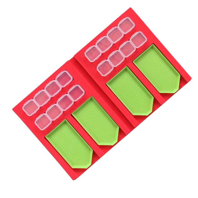 Kearding Bandeja de perforación de punto de pintura de diamante Artesanía Rojo combinación 3 Kearding HA002933-08
