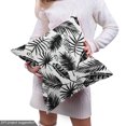 thumbnail image 5 of Abstract Fabric by the Yard, Monochrome Tropical Palm Leaves Banana Plant Areka Frond Pattern, Upholstery Fabric for Dining Chairs Home Decor Accents, Charcoal Grey and White by Ambesonne, 5 of 5