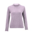 thumbnail image 4 of Sweaters For Women Women's Sweater Crew Neck Long Sleeve Soft Pullover Sweater Purple, 4 of 4