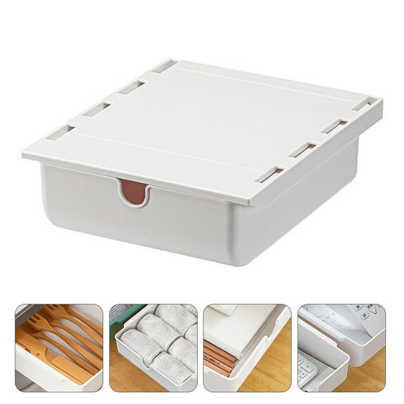 YOSADIER 9.3x7.8in 1Pack Hidden Storage Box for Under Bed Use in White Polystyrene