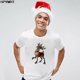 thumbnail image 1 of Camiseta para hombre Kawaii Harajuku, camiseta a la moda, camisetas bonitas de renos de Santa Claus, ropa de dibujos animados para mujer, camiseta de Feliz Navidad para hombre, 1 of 4