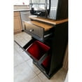 thumbnail image 2 of SpaceMaster CMC-800 Microwave Kitchen Cart with Hideaway Trash Can Holder, Black, 2 of 2