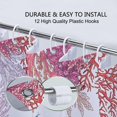 thumbnail image 4 of Mermaid Shower Curtain, Sea Animal Sea Turtle Coral Sea Star Reef Fish Sea Shell Sea Theme Waterproof Shower Curtain, Pink Fabric Shower Curtain Set with 12PCS Hook, 36X70IN, 4 of 6