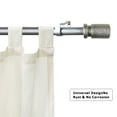thumbnail image 4 of Urbanest 1" Hammered Adjustable Curtain Rod with Designer Finials — Heavy-Duty Metal Telescoping Rod, Easy Install, 84"–120″, Antique Silver/Pewter, 4 of 7