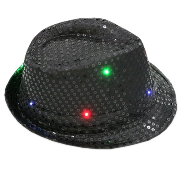 Yokua Sequins Fedora Hat Stage Shining Hat Jazz Caps Hat for Party Performance