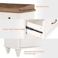 thumbnail image 6 of WAMPAT 47" Baby Dresser for Nursery, Wooden Kids Dresser with 6 Drawers, Changing Table for Baby, Cream White, 6 of 7