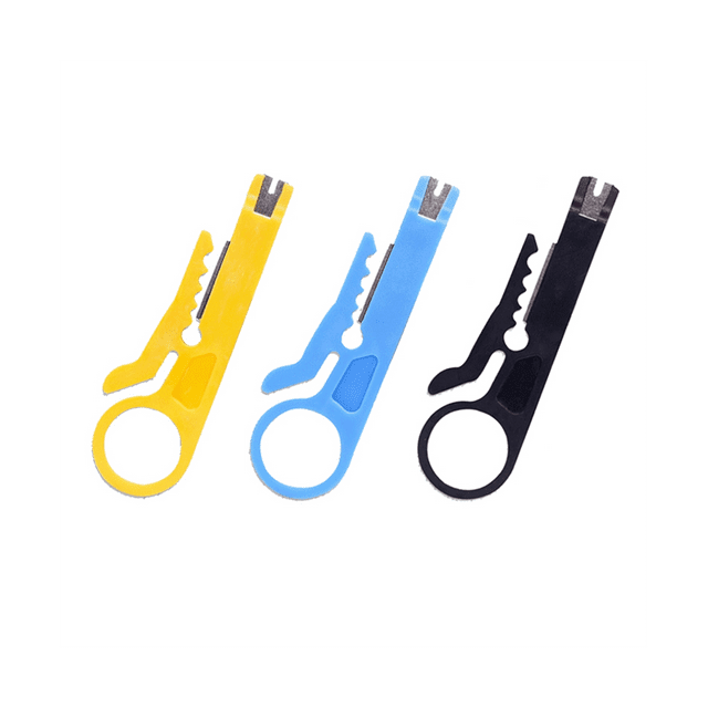 3Pcs Portable Wire Stripper, Small Wire Stripper, Wire Bonder, Wire Bonder, Wire Bonder with Small Yellow Knife.