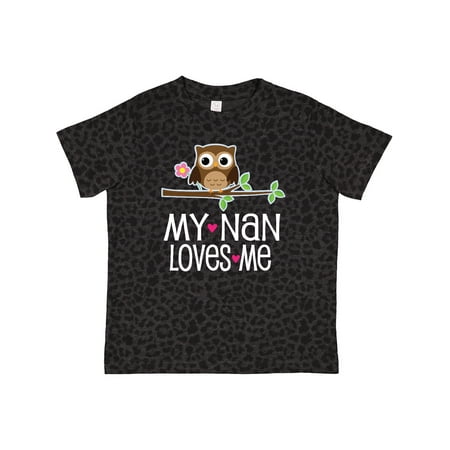 

Inktastic My Nan Loves Me Owl Gift Toddler Toddler Girl T-Shirt