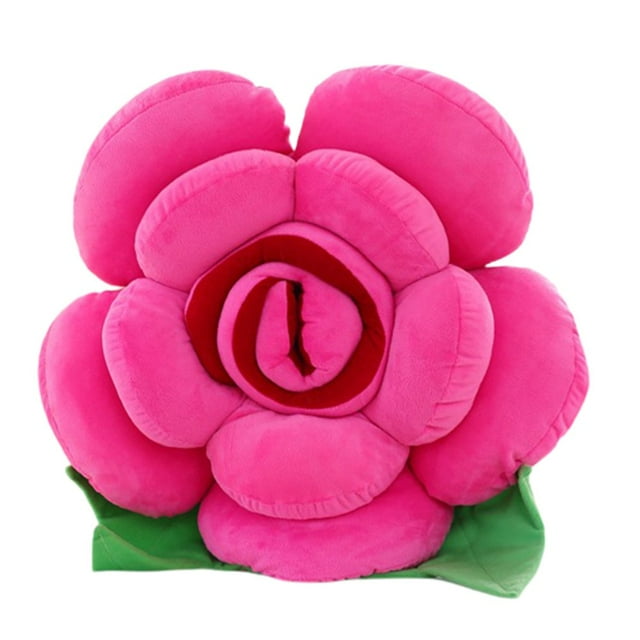 CNKOO Peluche Réaliste Toucher Doux PP Rembourrage Jouet Simulation Fleur de Rose Coussin Cadeau de Saint-Valentin