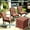 Red, variant on 6pcs Modern Square Garden Chair Seat Cushions, Courtyard Chair Pads with Ties, Outdoor Decoration, Matte, Quilted, Comfortable And Colourful, for Garden Chair, Outdoor Chair, Soft And Breathable