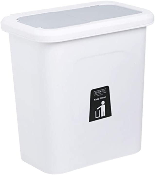 Shatter Resistant Door back Trash Can Creative Flip top Trash Can