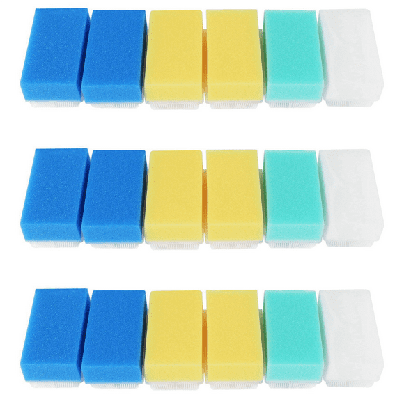 Baby (18 Pieces) Soft Foam Washer with Cradle Cap Brush Body,Hair and Scalp Clean Gentle Baby Sensory Brush