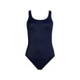 thumbnail image 3 of Lands' End Women's Plus Size Chlorine Resistant High Leg Soft Cup Tugless Sporty One Piece Swimsuit, 3 of 3