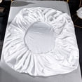 thumbnail image 5 of WONESION Satin Sheet Set 4 Piece Hotel Soft Sikly Deep Pocket Bed Sheets,Queen,White, 5 of 5