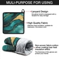 thumbnail image 7 of Teal Gold Marble Kitchen Oven Mitt and Pot Holder Sets 2 Pcs for Baking, Cooking and Grilling, Heat Resistant Up To 392 °F, 7 of 7