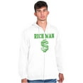 thumbnail image 3 of Cool Rich Man Dollar Sign Money Zip Hoodie Sweatshirt Men Brisco Brands L, 3 of 6