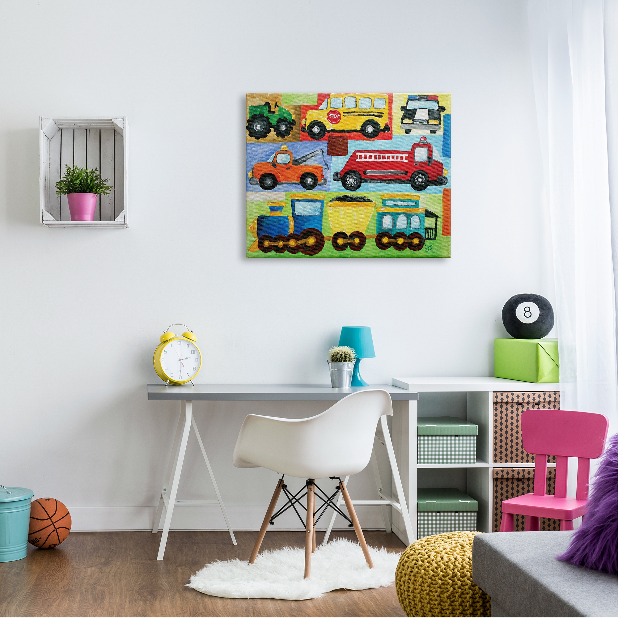 The Kids Room by Stupell Transportation Collage Canvas Wall Art by nJoyArt