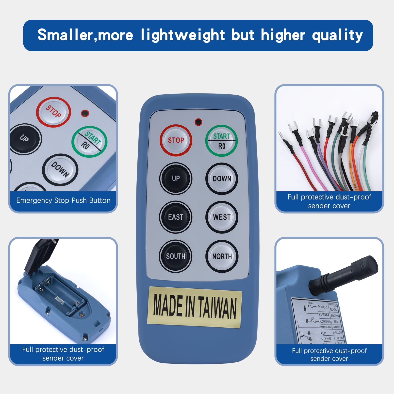 6 Channel Saga Mini Industrial Wireless Crane Radio Remote Control 220V AC for Electric Chain Hoist Overhead Bridge Travelling Crane Truck Transmitter and Receiver