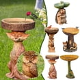thumbnail image 2 of Bird Feeder Beautiful Sunflower Bird Bath Brown Pedestal AHED Bird Y1B, 2 of 8