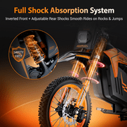 MilePop1 Electric Dirt Bike for Teen&Adult Electric Motorcycle 220N.m Torque,Max 37MPH Motorized Dirt Bike48V 25AH Battery Off-Road Dirt E-Bikes Hydraulic Brakes 14/12Tire & Bluetooth