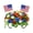B, variant on Memorial Day Decorations for Cemetery, Patriotic Headstone Saddle Flowers, 4th of July Red White Blue Flower Saddles Decor for Grave Independence Day