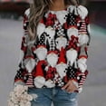 thumbnail image 1 of Pntutb, camisas informales de manga larga para mujer, sudadera de cuello redondo con estampado navideño, jersey de cuello redondo, tops tipo túnica Pntutb Pntutb-150, 1 of 5
