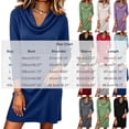 thumbnail image 3 of Tqcoqu Women's Turtleneck Dresses 2026 Winter Long Sleeve Ribbed Knit Comfy Loose Casual Tunic Short Dress, 3 of 6