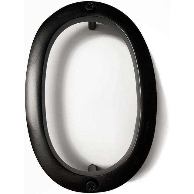 NACH Floating Mount House Address Shadow Number For Outside, HH-SDW6-BLK-0, Black Aluminum, 6 inch, #0, Maximum Rust Protection, By North American Country Home