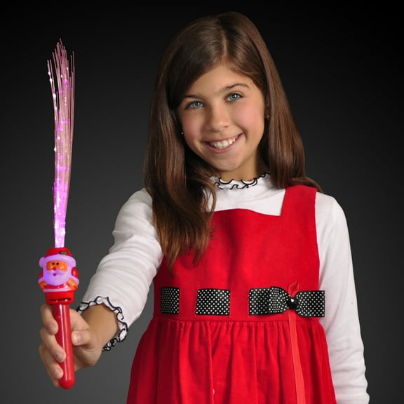 FlashingBlinkyLights Fiber Optic Santa LED Wands
