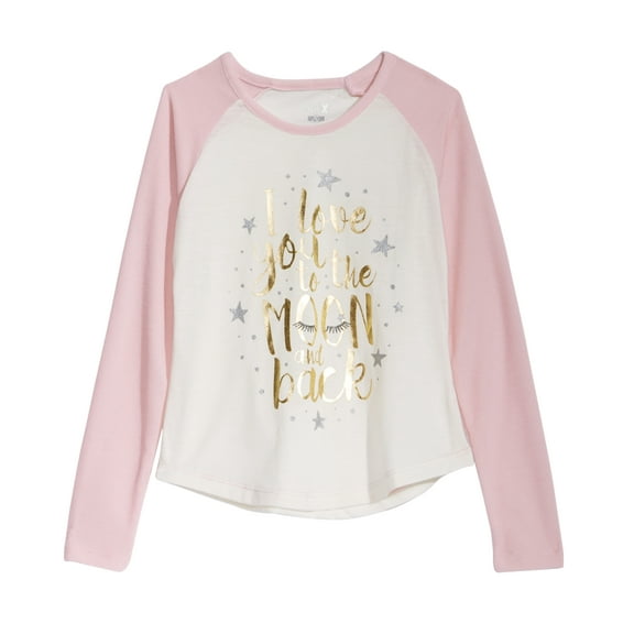Max & Olivia Big Kid Girls Moon Print Pajama T-Shirt Size M(7/8)