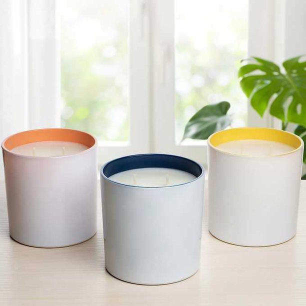 Bellevue Luxury Bright Candles 3 Pack 2 Natural Cotton Lead Free Wicks