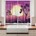 thumbnail image 2 of Ambesonne Nature Kitchen Curtains, Gradient Landscape, 55"x39", Pale Fuchsia Eggplant, 2 of 3
