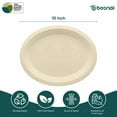thumbnail image 5 of BOSNAL 10 Inch Oval Bagasse Plates (100 Pack) – Compostable, Biodegradable & Eco-Friendly Disposable Dinner Plates for Parties, Events & Catering, 5 of 7
