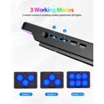 thumbnail image 5 of Laptop Cooling Pad, Laptop Cooler with 6 Quiet Fans for 15.6-17 Inch Gaming Fan Stable Stand, 7 Height Adjust, RGB Light 10 Modes, Switch Control Fan Speed, 2 USB Port & Phone Holder, 2021, 5 of 5