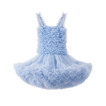 

Baby Girls Mesh Tulle Tutu Dress Toddler Sleeveless Baby Girl Rainbow Tutu Princess Skirt Dress