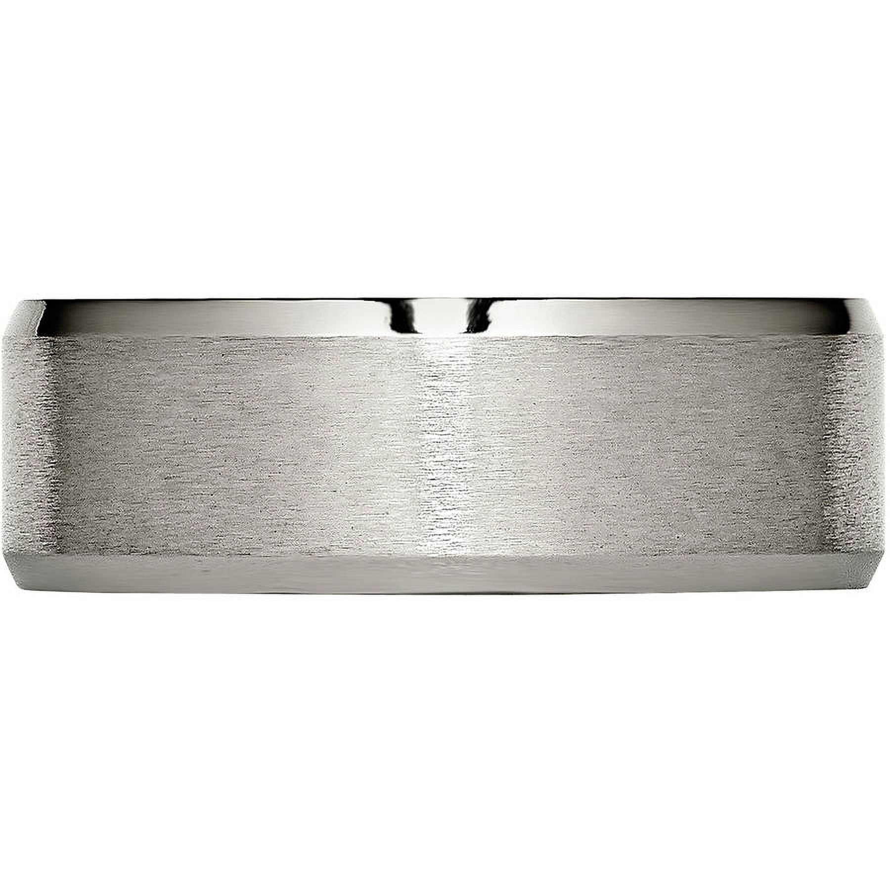 Titanium Beveled Edge 8mm Brushed and Polished Band
